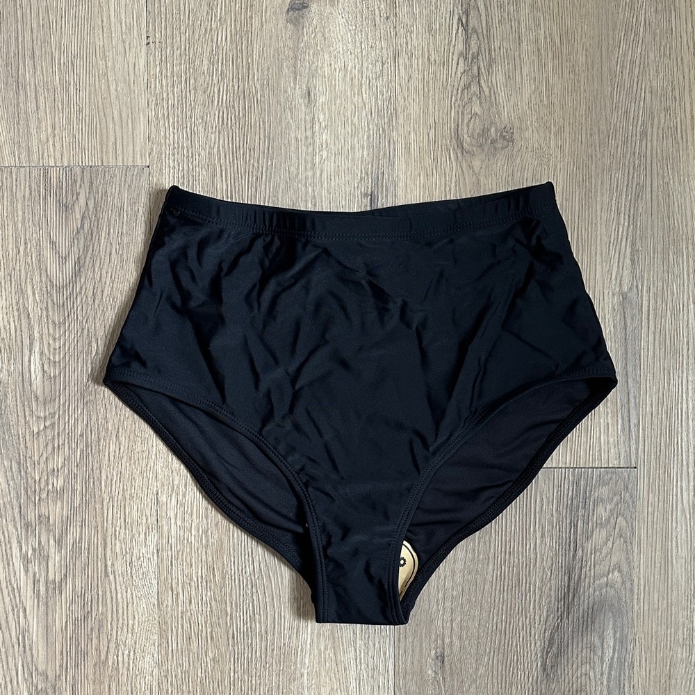Black High-Waisted Bikini Bottoms